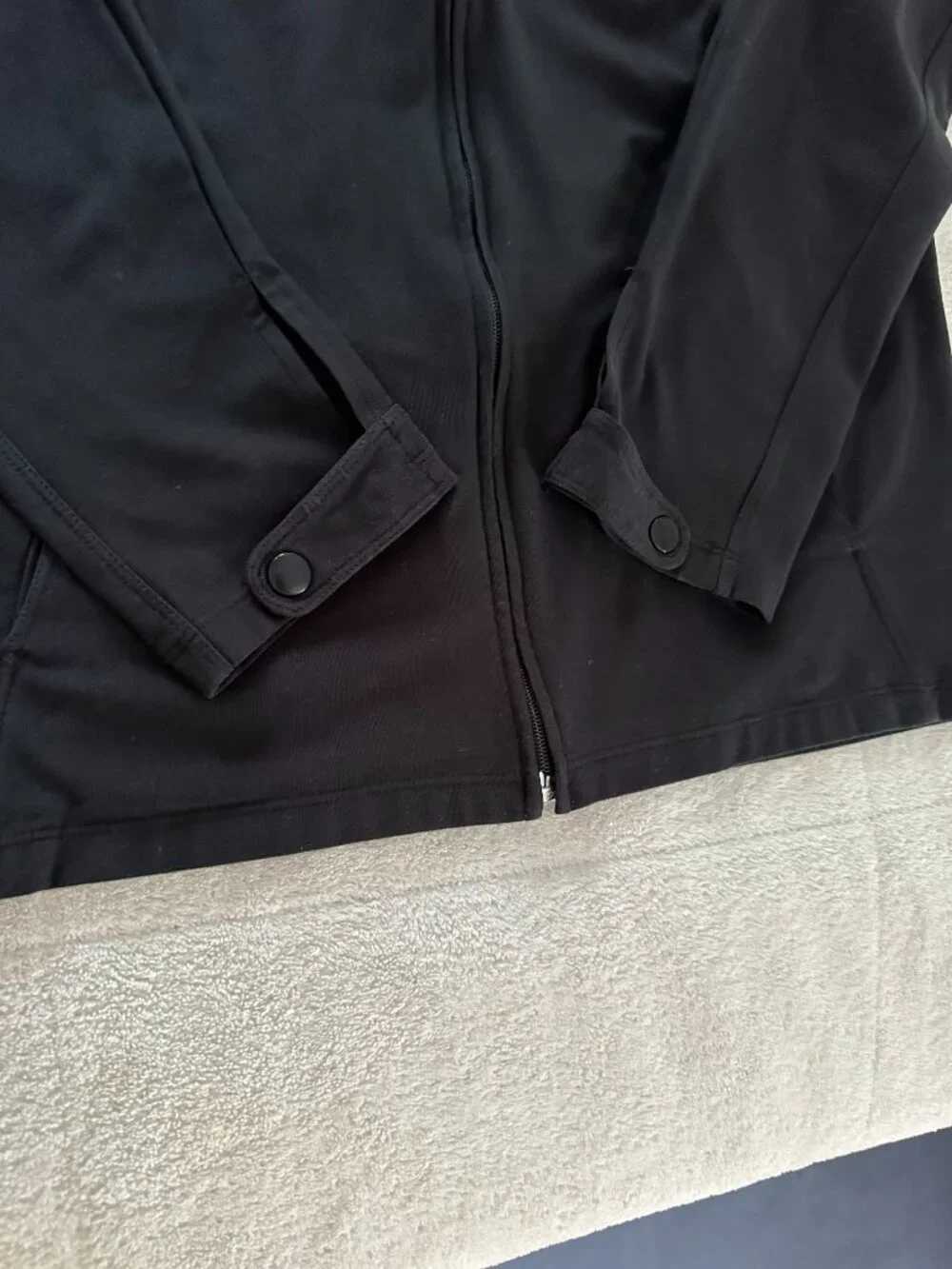Nike Girls Dri-Fit Black Full Zip Track Jacket L 12 14 Mock Neck Running Sporty